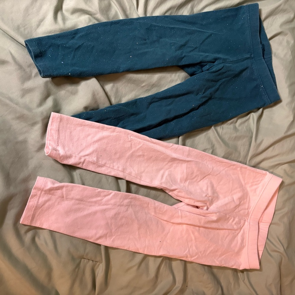 Cat & Jack Pink and Dark Blue Kids Leggings